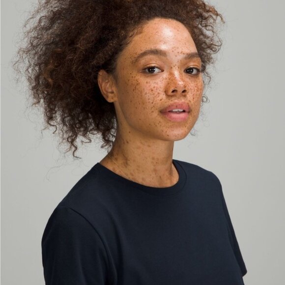 Love Crewneck T-Shirt In True Navy - Picture 4 of 4